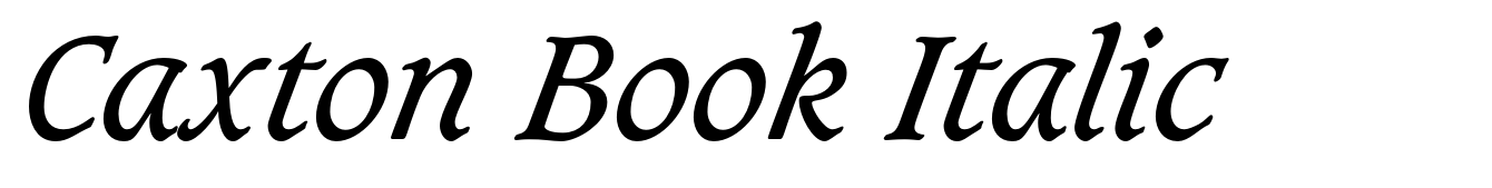 Caxton Book Italic